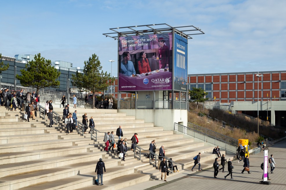 Advertising Tower Entrance South left, 4-sided