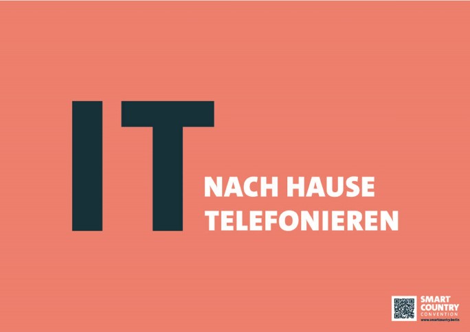Werbeplakat: IT nach Hause telefonieren