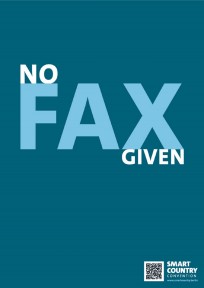 Werbeplakat: No Fax Given