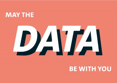 Werbepostkarte: May the Data be with you